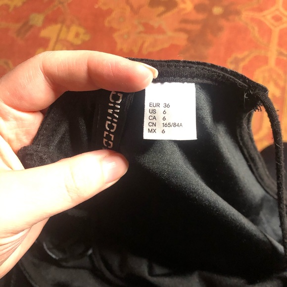 H&M Black Velvet Snakeskin Print Mini Dress - Picture 3 of 3